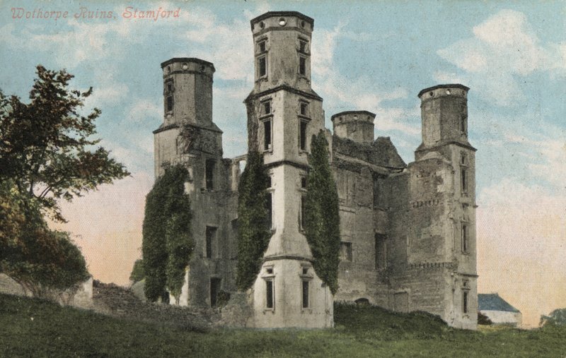 Wothorpe Towers, ruiny jakobijskiej loży, Cambridgeshire (zdjęcie) autorstwa English Photographer