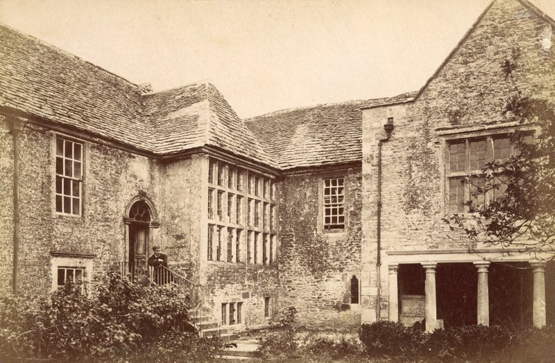 Wraxall Manor, niedaleko Trowbridge, Wilts (zdjęcie czarno-białe) autorstwa English Photographer