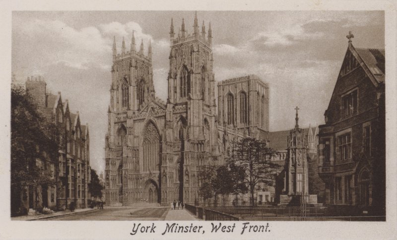 York Minster, Front Zachodni (zdjęcie czarno-białe) autorstwa English Photographer