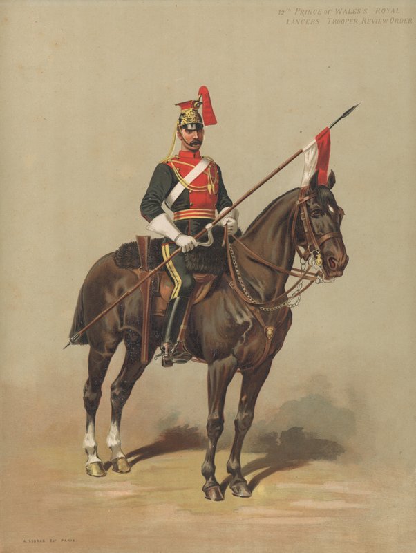 12. Prince of Wales Royal Lancers, Trooper, Review Order autorstwa English School