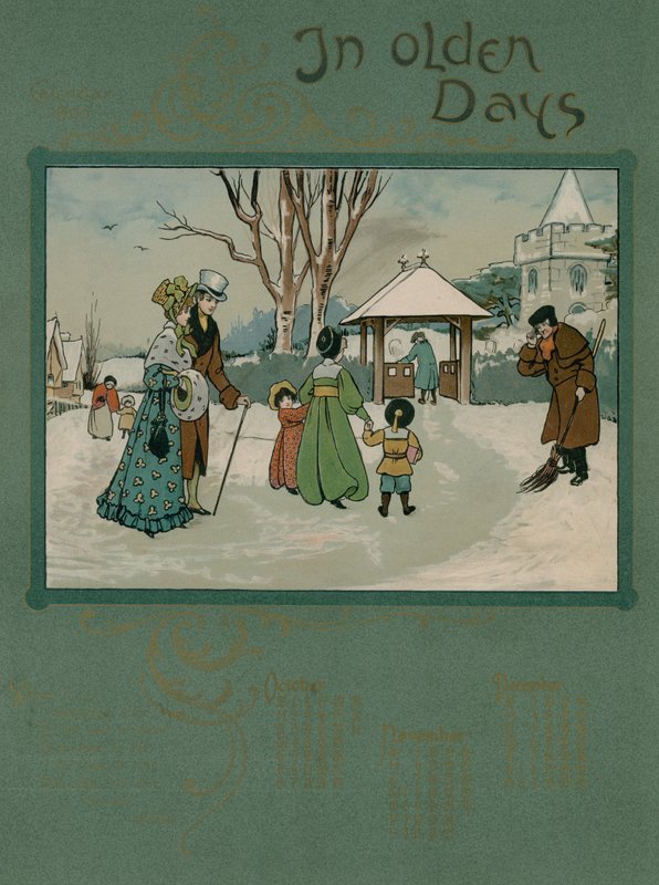 Kalendarz 1905 z wierszami Alfreda Austina (litografia kolorowa) autorstwa English School