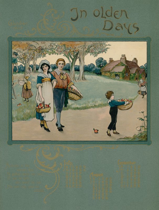 Kalendarz 1905 z wierszami Alfreda Austin autorstwa English School