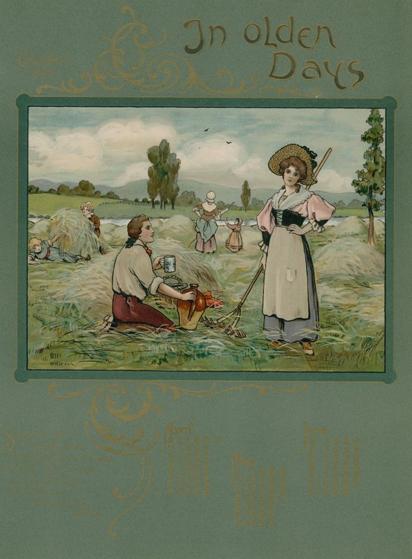 Kalendarz 1905 z wierszami Alfreda Austin autorstwa English School