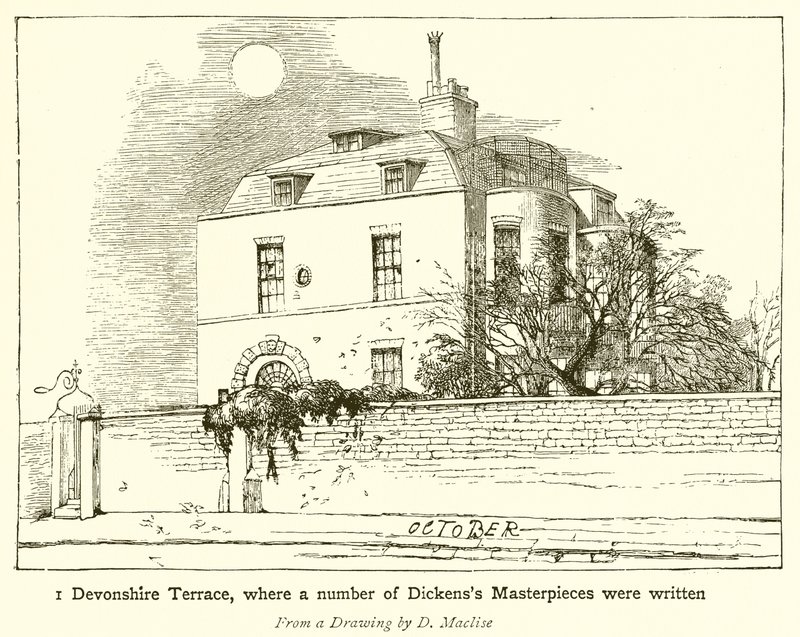 1 Taras Devonshire, gdzie napisano wiele arcydzieł Dickensa autorstwa English School