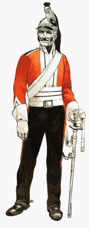 3 Pułk Dragonów 1812 Trooper autorstwa English School
