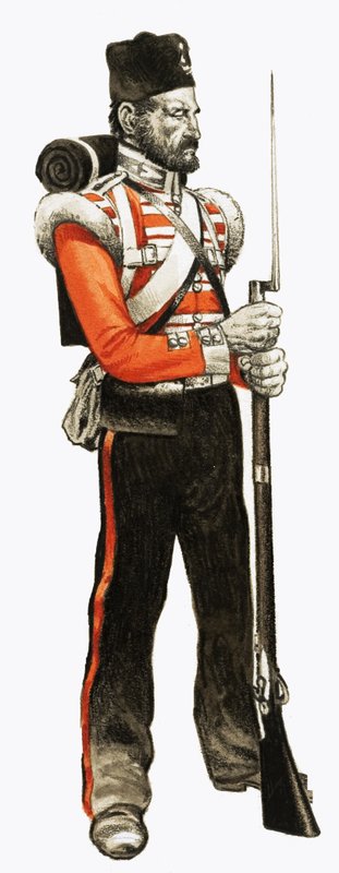 89. Szeregowiec piechoty 1854 Grenadier autorstwa English School
