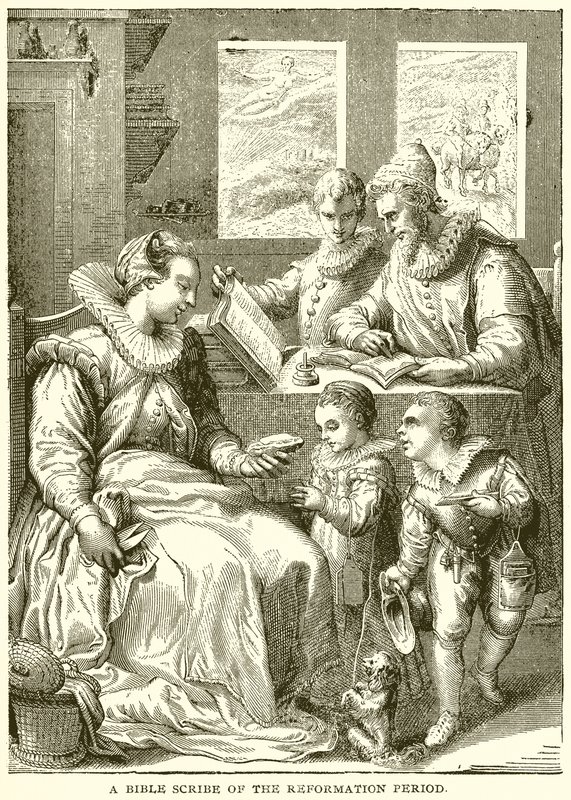 Skryba biblijna z okresu reformacji autorstwa English School