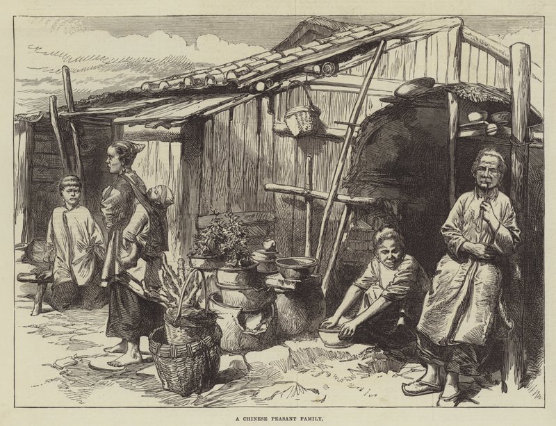 Chińska rodzina chłopska (rycina) autorstwa English School