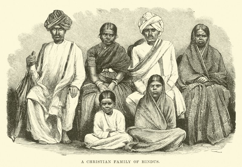 Chrześcijańska rodzina hinduistów autorstwa English School