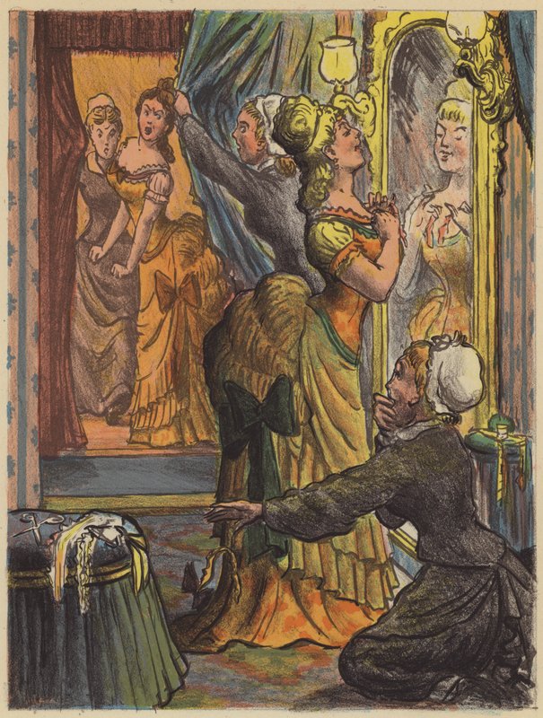 A Fitting Climax, Rue de la Paix (kolorowa litografia) autorstwa English School