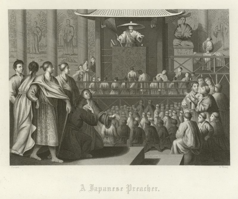 Japoński kaznodzieja autorstwa English School