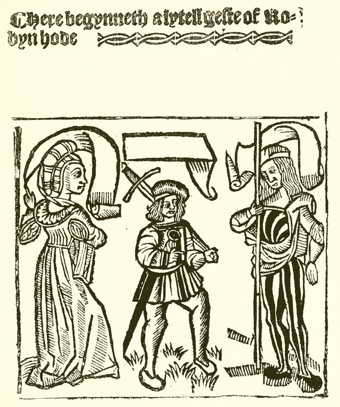 Gest Lytella Robin Hode, wydrukowany przez Wynkyn de Worde autorstwa English School