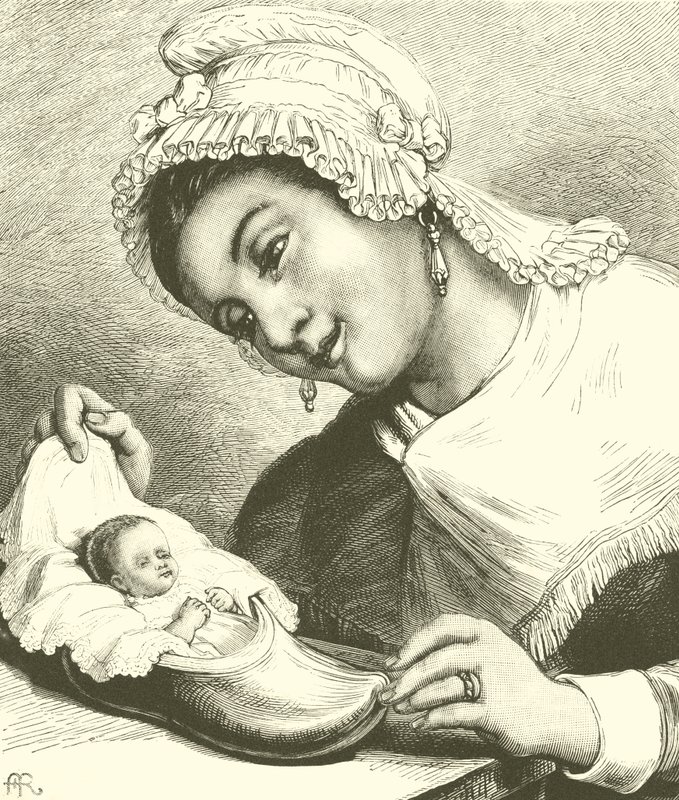 Kołyska karła (grawerunek) autorstwa English School