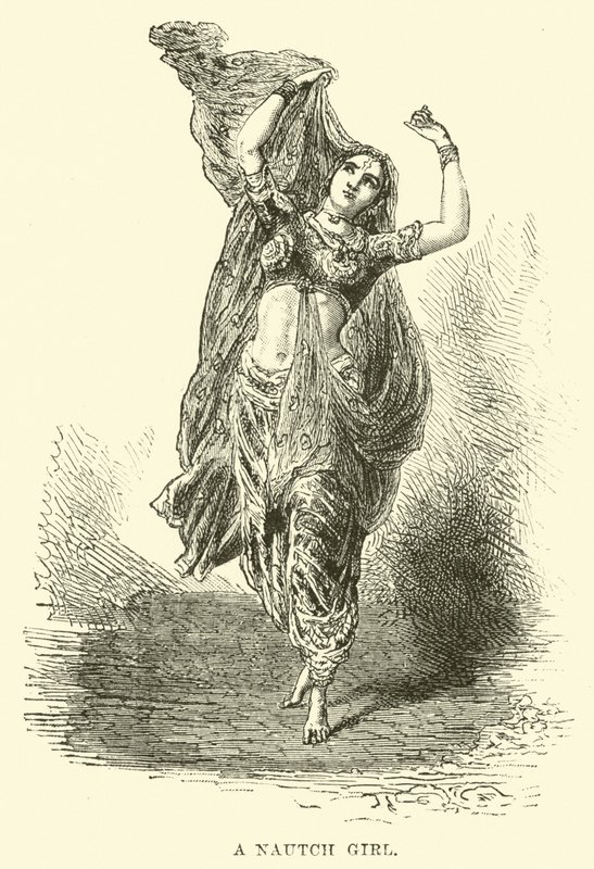 Dziewczyna Nautch autorstwa English School