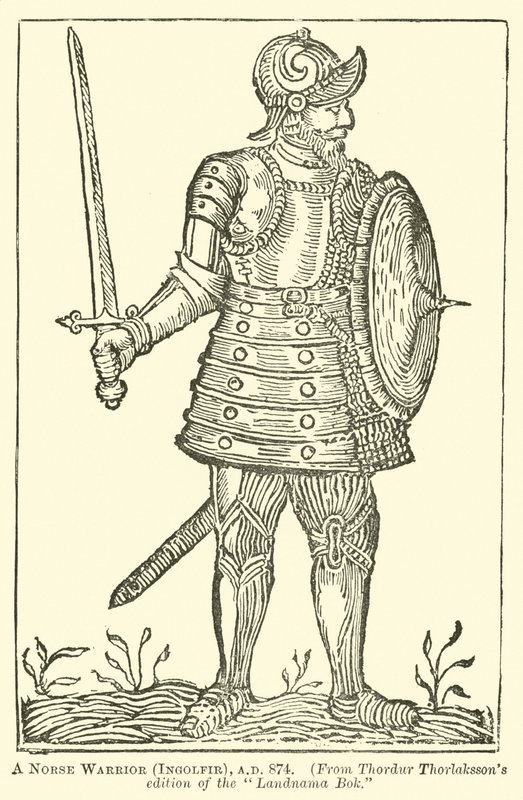 Wojownik nordycki, Ingolfir, AD 874 autorstwa English School