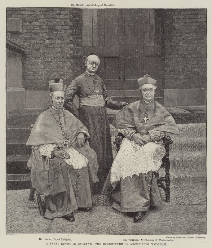 Poseł papieski w Anglii, inwestytura arcybiskupa Vaughana (rycina) autorstwa English School