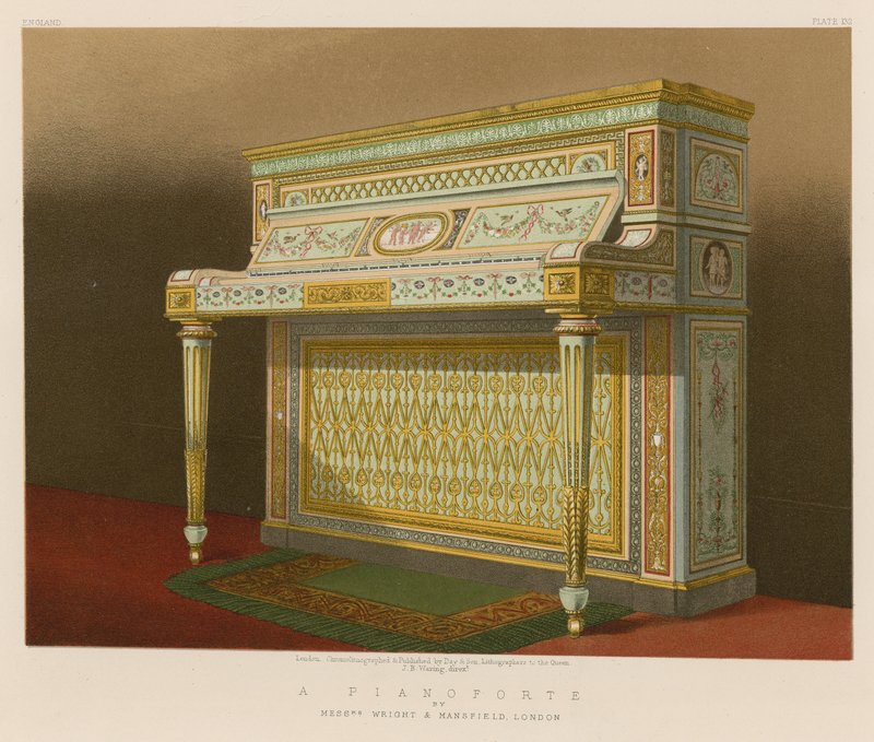 Pianoforte panów Wrighta i Mansfielda, Londyn autorstwa English School