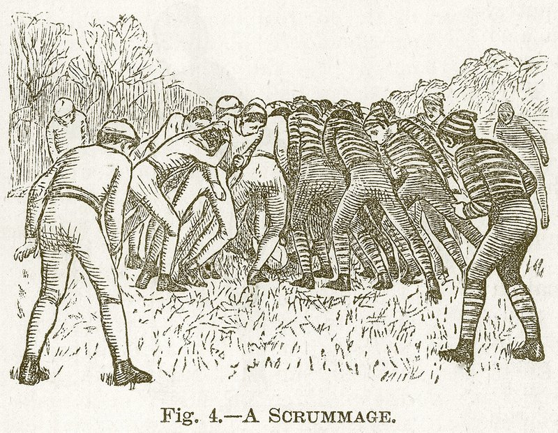 Gra bójka, ilustracja do Księgi sportów i rozrywek Cassella, ok. 1890 r. autorstwa English School