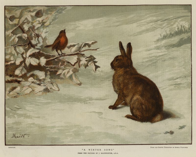 Zimowa piosenka (chromolitho) autorstwa English School