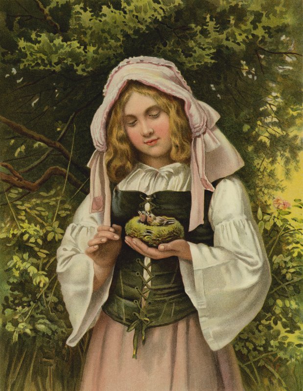 Młoda rodzina (chromolit) autorstwa English School