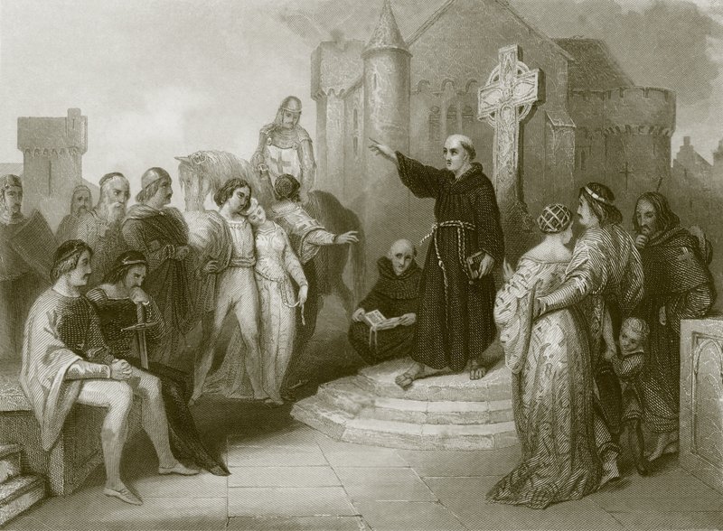 Dominikanin głoszący krucjatę autorstwa English School