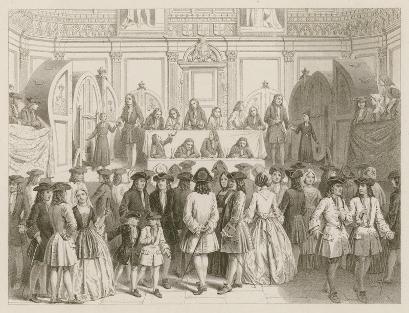 loteria; około 1750 autorstwa English School