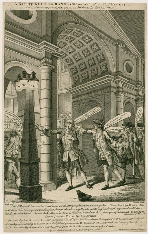 Scena nocna w Ranelagh w Londynie, 6 maja 1752 r. autorstwa English School