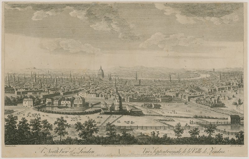 Północny widok na Londyn. Z Pentonville Hill autorstwa English School