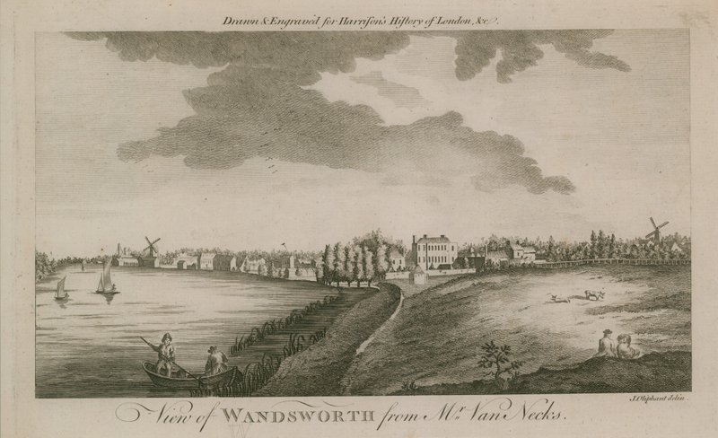Widok Wandsworth od pana Van Necksa autorstwa English School