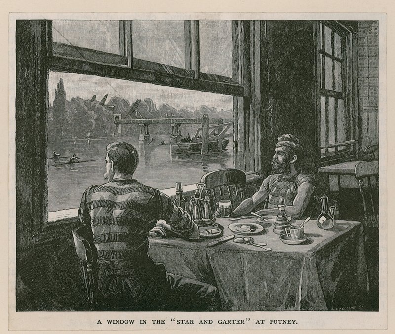 Okno w Star and Garter, Putney. autorstwa English School