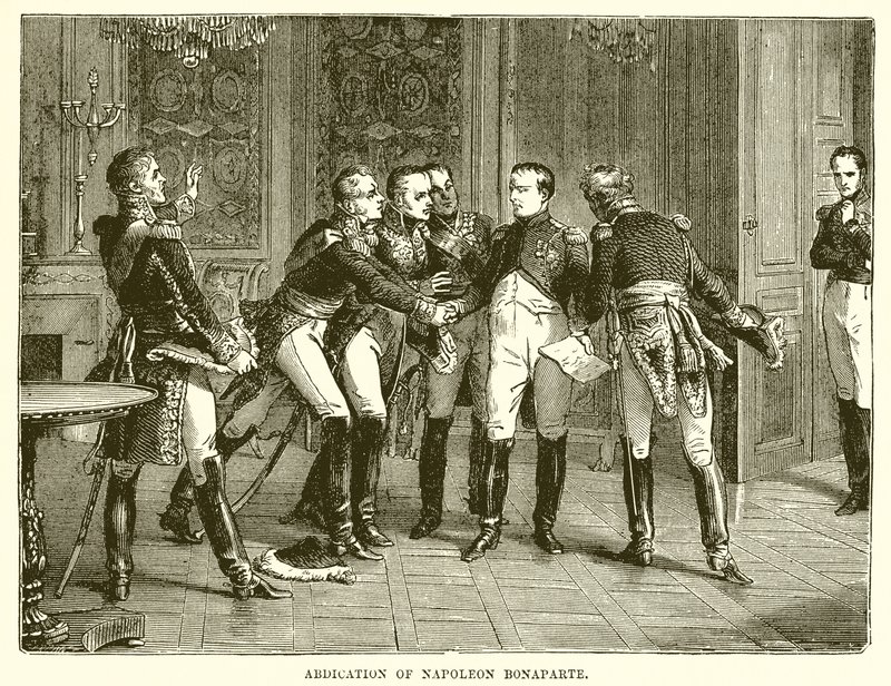 Abdykacja Napoleona Bonaparte autorstwa English School