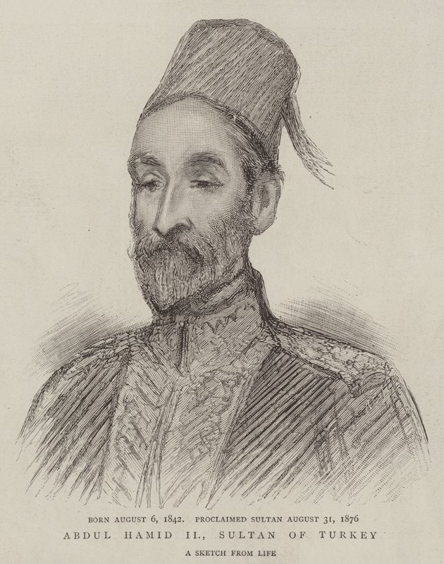 Abdul Hamid II, sułtan Turcji (rycina) autorstwa English School
