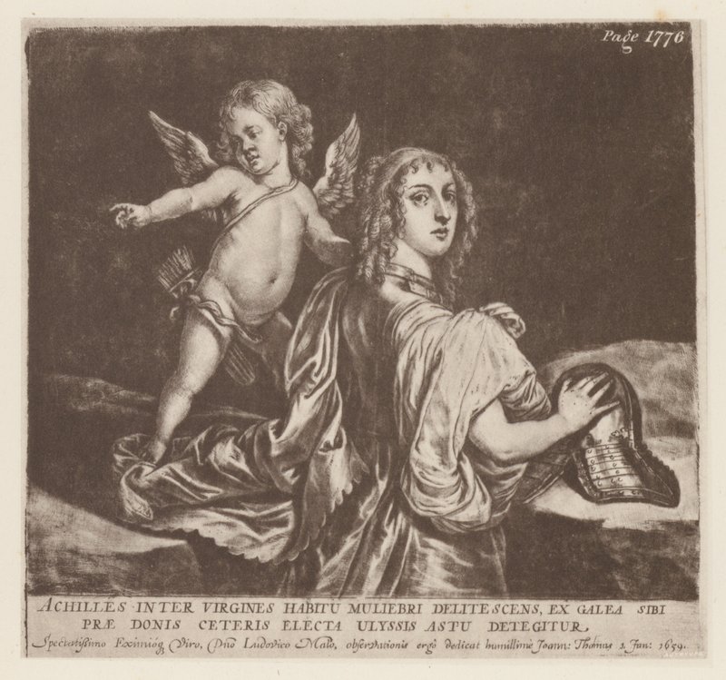 Achilles i Kupidyn (lito) autorstwa English School