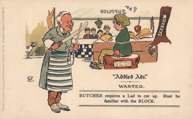 Pocztówka z reklamami dodanymi autorstwa English School