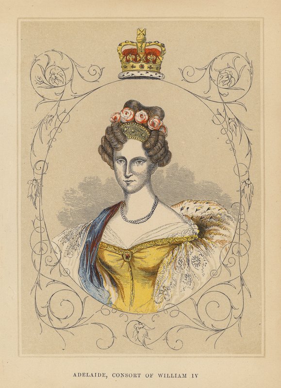 Adelajda, małżonka Wilhelma IV (kolorowa rycina) autorstwa English School