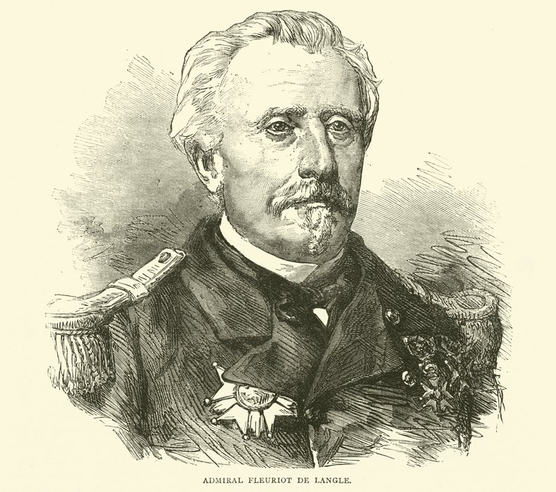 Admirał Fleuriot de Langle, listopad 1870 autorstwa English School
