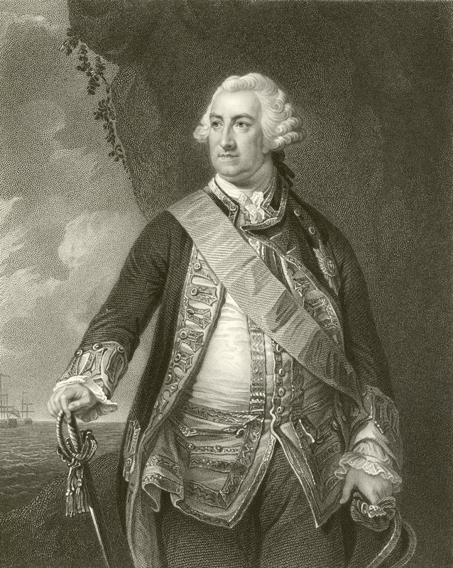 Admirał Lord Hawke autorstwa English School