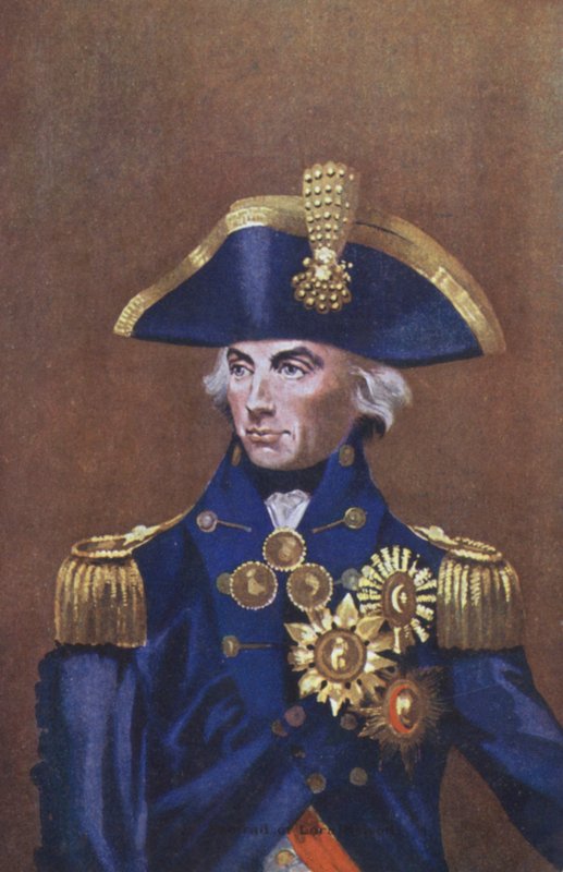 Admirał Lord Nelson, portret (kolor lito) autorstwa English School