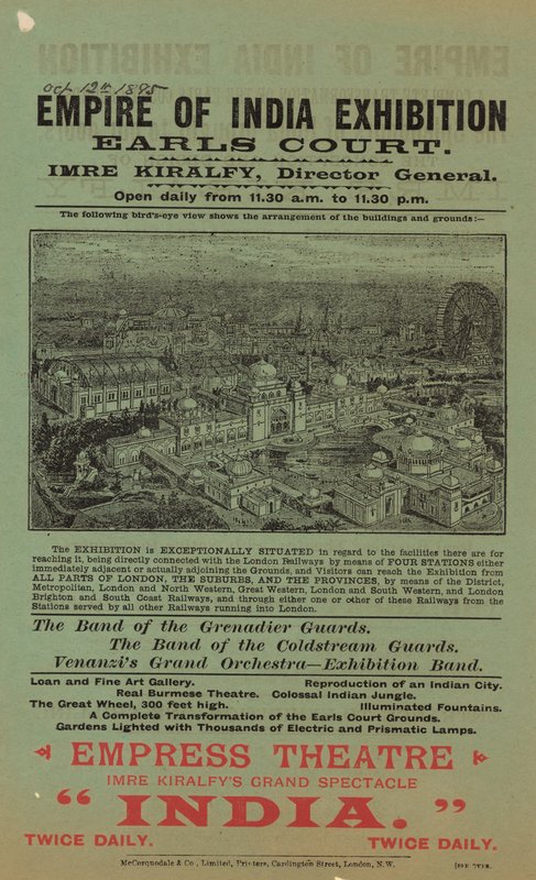 Reklama wystawy Empire of India, Earls Court autorstwa English School