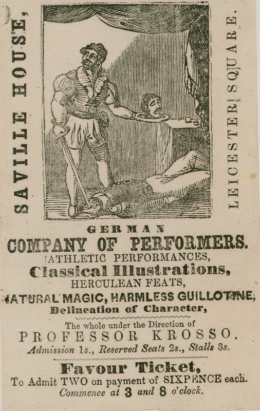 Reklama dla German Company of Performers, Saville House, Leicester Square, Londyn autorstwa English School