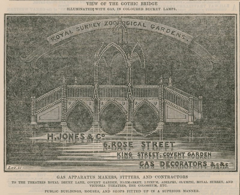 Ogłoszenie dla H Jones & Co, 6 Rose Street, King Street, Covent Garden autorstwa English School
