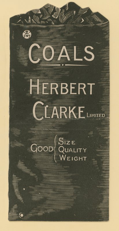 Ogłoszenie Herbert Clarke Ltd., kupca węgla autorstwa English School