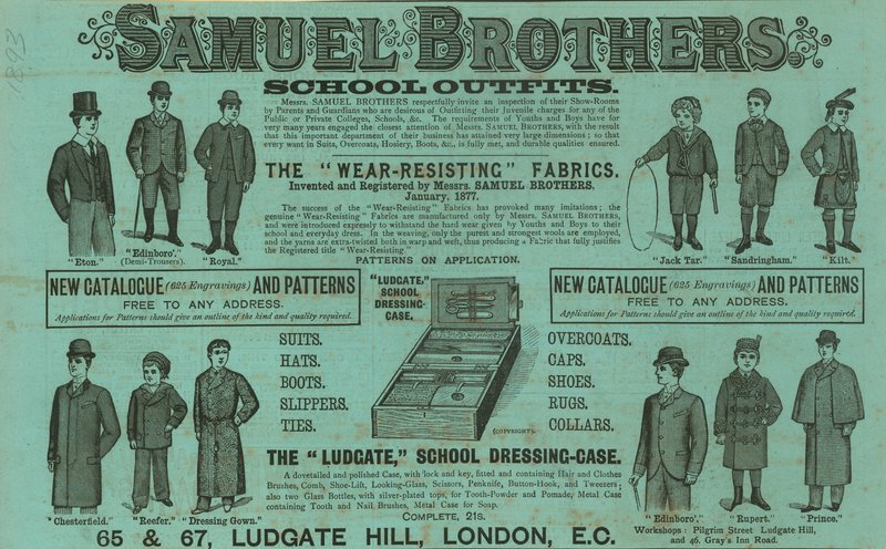 Reklama dla Samuel Brothers, Ludgate Hill, Londyn autorstwa English School