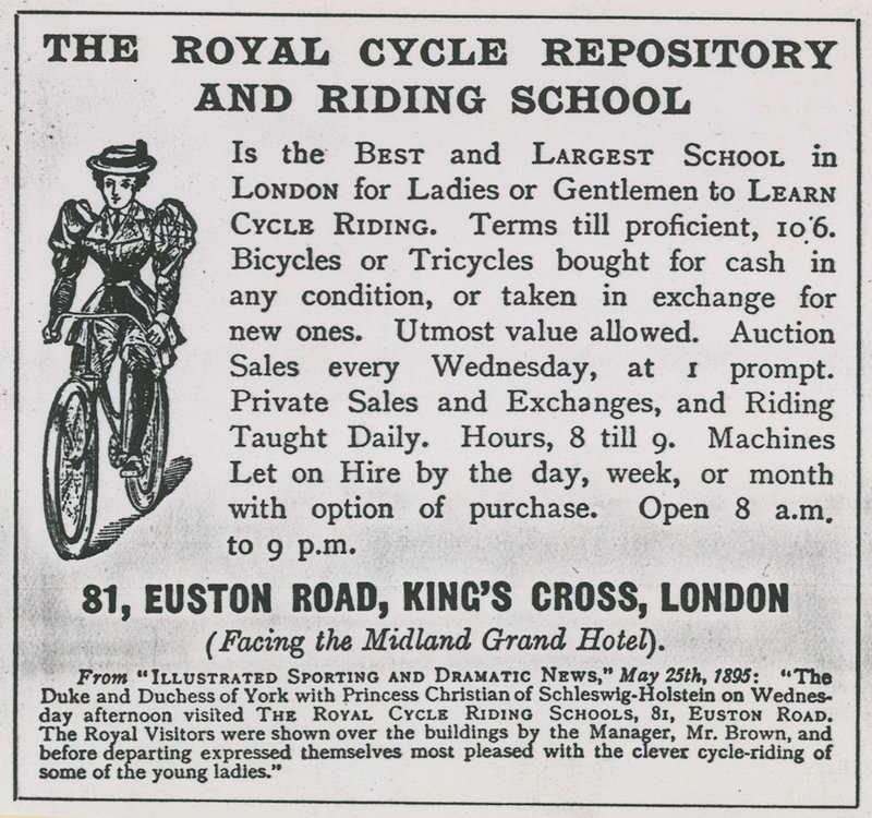 Reklama Repozytorium Royal Cycle i Szkoły Jazdy autorstwa English School