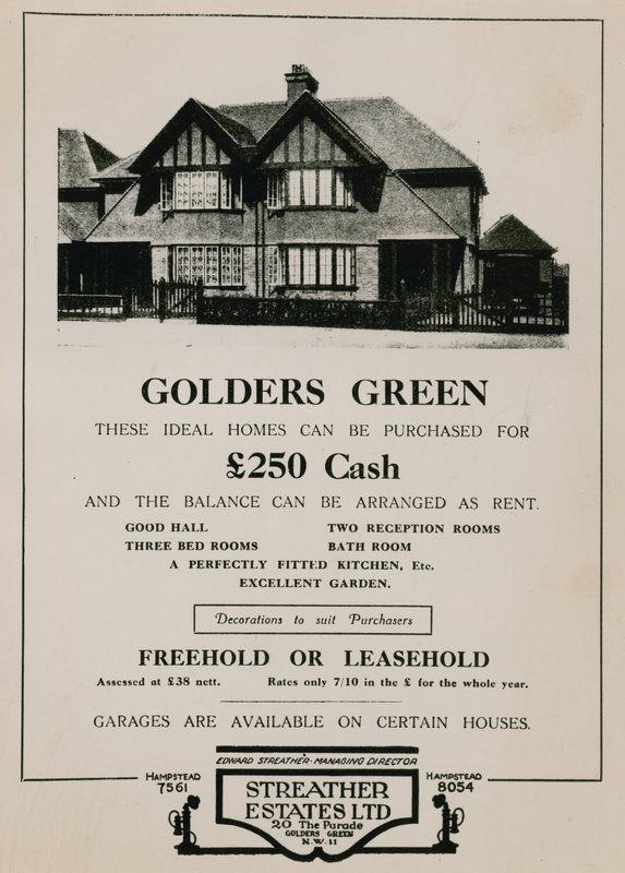 Ogłoszenie kupna domu w Golders Green autorstwa English School