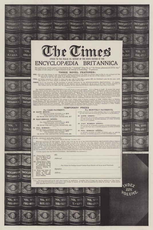 Reklama, Encyklopedia Britannica (grafika) autorstwa English School