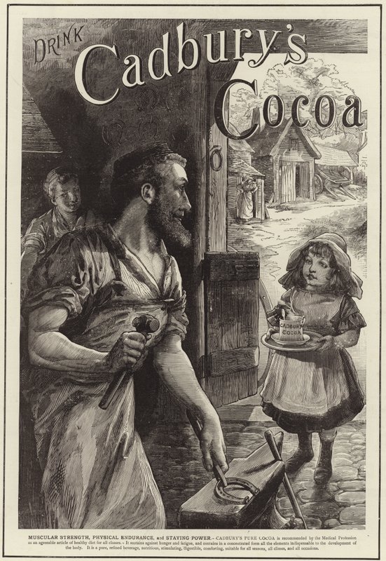 Reklama Cadburys Drinking Cocoa autorstwa English School