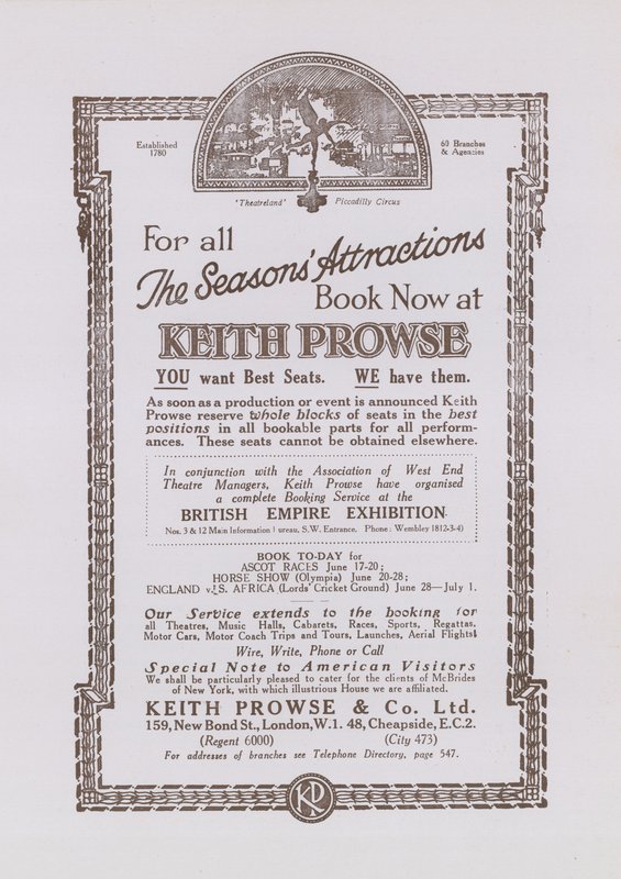 Reklama dla Keitha Prowse autorstwa English School