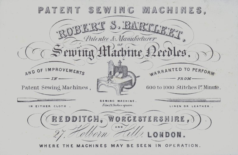Reklama maszyn do szycia Robert S Bartleet (lito) autorstwa English School