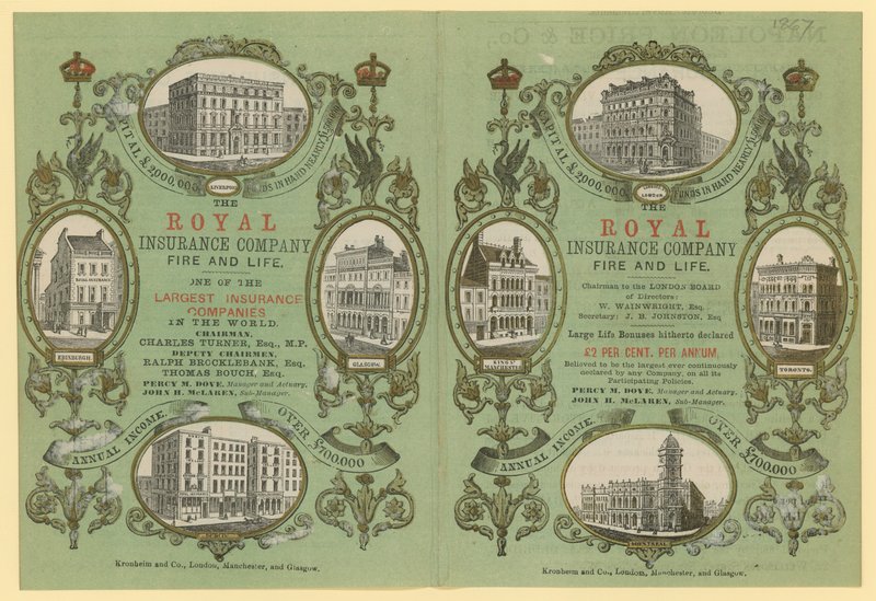 Reklama dla Royal Insurance Company autorstwa English School
